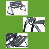Outdoor Metal Garden Bench - Cast Iron Leisure Seat for Terrace - Photo 4