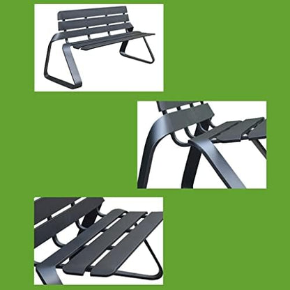 Outdoor Metal Garden Bench - Cast Iron Leisure Seat for Terrace, Park & Beach - Stylish Home Decor - Durable Outdoor Furniture for Relaxation & Enjoyment
