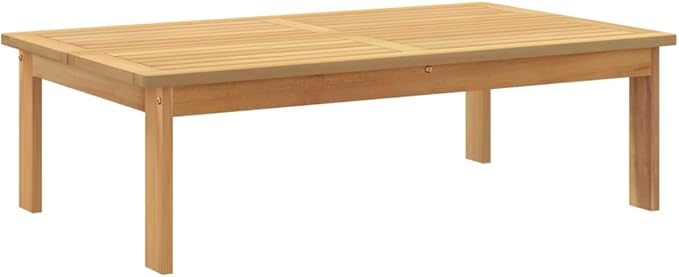 Garden Table Natural Wood Solid Acacia Wood Standard Durable Poolside Seating Deck Loveseat for Garden Lawn
