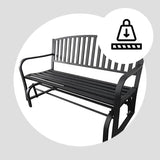 Four Seasons Courtyard Outdoor Patio Bench Glider Backyard Garden, Front Porch - Photo 7