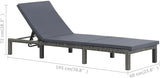 Outdoor Chaise Lounge, Reclining Chair with Adjustable Positions, Patio Lounge Chair, Sunbathing Chair, for Outdoor Pool - Photo 2