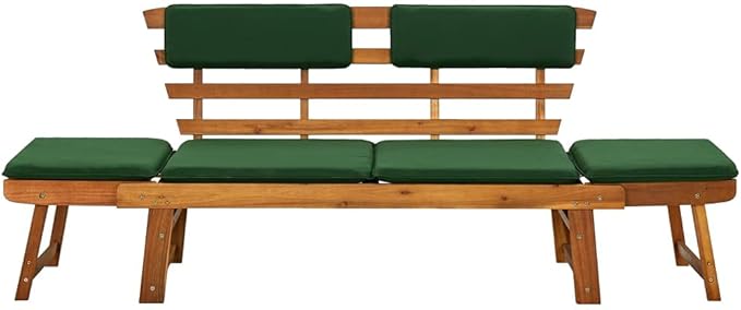 (Fast Shipments) Outdoor Patio Bench Long Rectangular Wooden Dining Picnic Furniture Benches for Backyard, Garden, Lawn - Photo 4