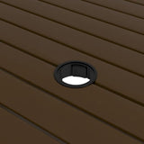 Outdoor Small Table Patio Furniture Outside Table Patio Side Tables Patio Table Brown 32.1"x32.1"x28.3" Steel - Photo 5