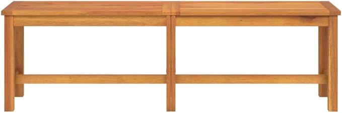 Patio Bench 59.1"x13.8"x17.7" Solid Wood Acaciawork Bench Patio Furniture Bench entryway benchSuitable for Garden Courtyard