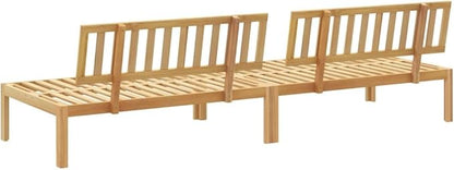 Pallet Sofa Natural Wood Solid Acacia Wood Medium Modular Sofa Couch for Garden Terrace