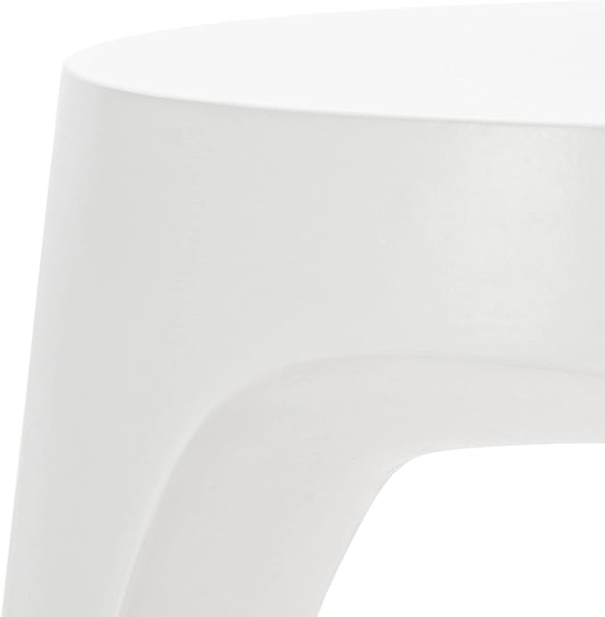 SAFAVIEH Outdoor Collection Vikki Modern Ivory Concrete Accent Table (Fully Assembled) VNN1040B