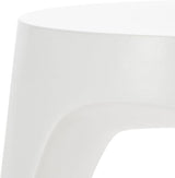 SAFAVIEH Outdoor Collection Vikki Modern Ivory Concrete Accent Table (Fully Assembled) VNN1040B - Photo 9