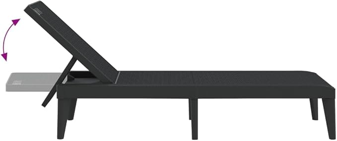 Sun Lounger Chair Outdoor Adjustable Reclining Patio Furniture for Garden Pool Beach - Photo 7