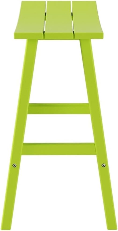 Costaelm All-Weather Outdoor Bar Stools, 29" Height Patio Stools & Bar Chairs, Adirondack Poly Patio Bar Stool for Patio, Deck, Kitchen Counter and Garden, Lime