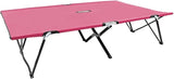 Double Folding Sun Lounger Pink 600D Polyester Steel Frame 76.4 x 48.8 x 17.3 in Holds 529 lbs Outdoor Chaise for - Photo 1