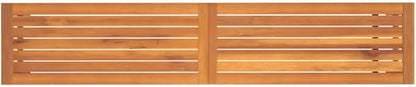 Rustic Solid Acacia Wood Garden Bench 70.9 in x 13.8 in x 17.7 in Brown Outdoor Seating for Patio and Backyard with Weather Resistant Durable Construction