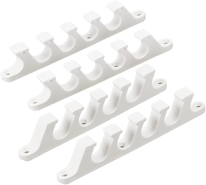 AHANDMAKER 4PCS White Chaise Lounge Bracket, Multi Position Furniture Chair Buckle, Adjustable Back Support Adjuster for Outdoor Patio Lounge
