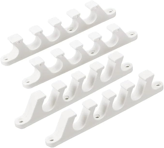 AHANDMAKER 4PCS White Chaise Lounge Bracket, Multi Position Furniture Chair Buckle, Adjustable Back Support Adjuster for Outdoor Patio Lounge