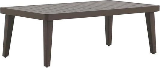 New Classic Furniture Genova Aluminum Patio Coffee Table, Brown