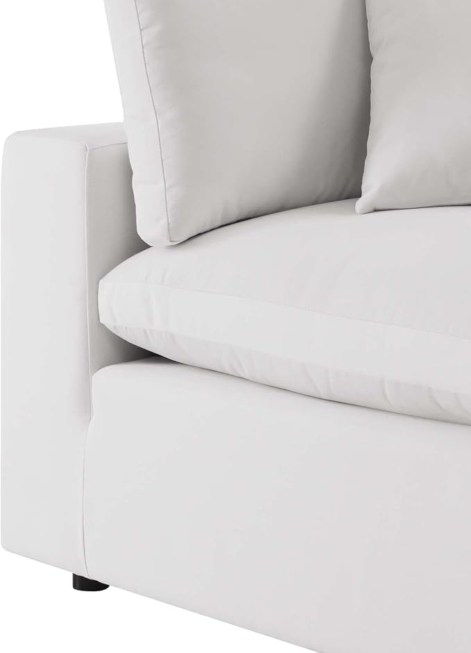 Modway Commix Overstuffed Outdoor Patio Corner Chair in White - Photo 6