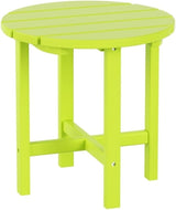 Costaelm Round Outdoor Side Tables, Adirondack Patio Tables for Outside, HDPE Patio End Table Weather Resistant - Photo 1