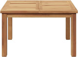 Modern 24 in Brown Solid Teak Coffee Table Minimalist Outdoor Patio Cocktail Accent Square 23.62 x 23.62 x 14.17 in for - Photo 5