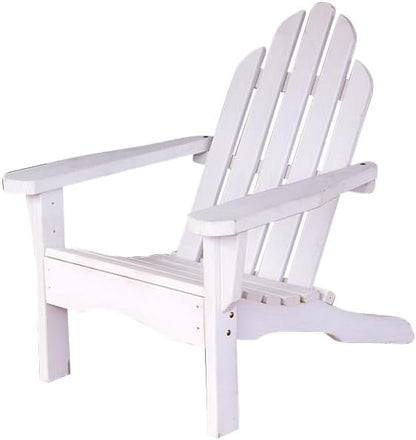 Amish Casual Heavy Duty Adirondack Chair in White Stain - Authentic Amish Craftmanship from Treated Pine, Outdoor Chair Made in The USA, 800 Lb Weight Capacity