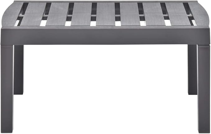 Garden Table Mocha Plastic Outdoor Table Coffee Tables for Backyard Beach 30.7 in x 21.7 in x 15.0 Durable
