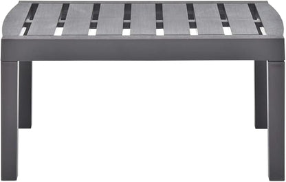 Garden Table Mocha Plastic Outdoor Table Coffee Tables for Backyard Beach 30.7 in x 21.7 in x 15.0 Durable