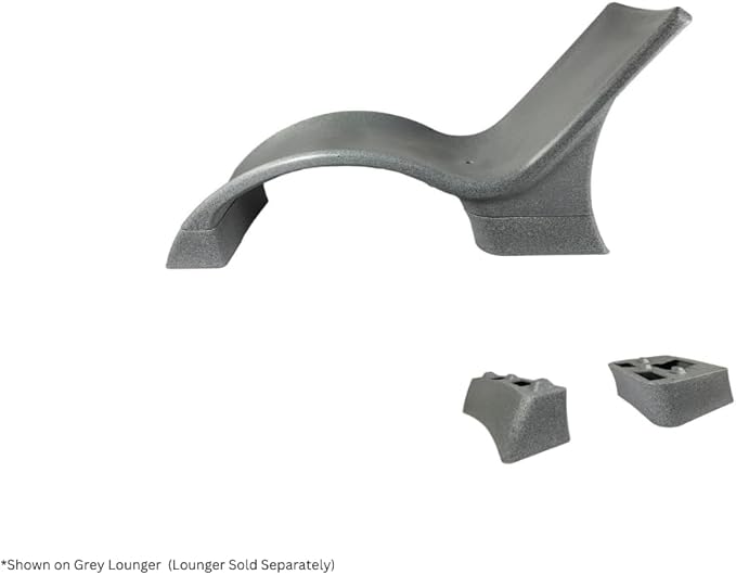 Global Pool Products Lounger Deep Water Kit - Chaise Lounge Chairs Extension - in Pool Elevated Lounger Kit - Gray - Photo 4