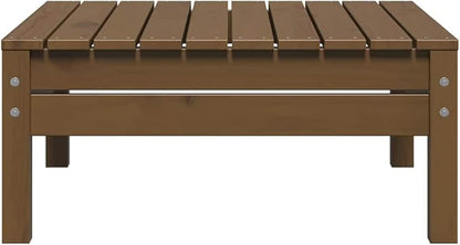3-Piece Patio Lounge Set Solid Pine Wood Outdoor Furniture Honey Brown with Table for Garden Balcony Backyard Porch Small Space