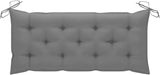 Patio Bench with Cushion 47.2" Solid Acacia Wood Outdoor Garden Seat - Photo 8