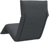 Gray Oxford Fabric Metal Frame Folding Sun Lounger with Adjustable Backrest and Foam Padding - Photo 6