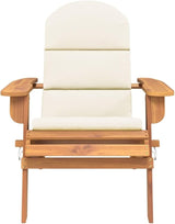 Adirondack Patio Chair with Cushions Solid Wood Acacia, Patio Dining Chairs, Outdoor Patio Chairs Set for Garden - Photo 4