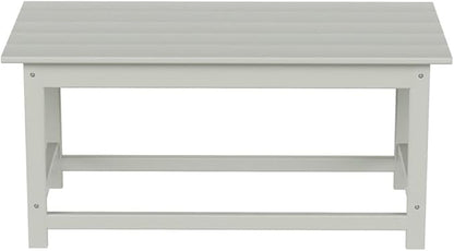 Costaelm Adirondack Conversation Table, HDPE Outdoor Drink Weather Resistant, Outdoor Patio Porch Accent Balcony Table for Pool, Seaside, Backyard, Sand