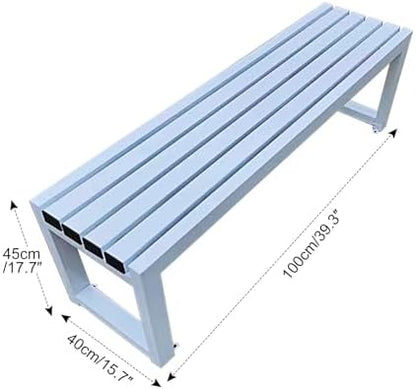Weatherproof 3-Seater Metal Outdoor Patio Bench, Heavy-Duty Garden Furniture for Parks & Lounges, 700lbs Load Capacity, Durable & Stylish Design
