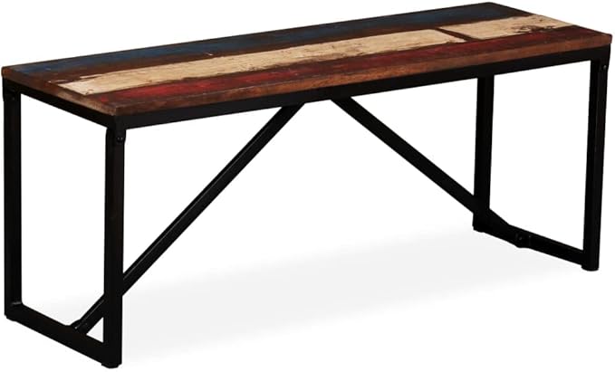 Bench,Entryway Bench,Bedroom Bench,Dining Bench,Window Bench,Indoor Bench,Backyard Bench, for Patio, Backyard, Garden, Hallway and Dining Room,Solid Reclaimed Wood 43.3"x13.8"x17.7"