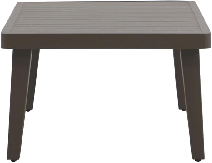 New Classic Furniture Genova Aluminum Patio Coffee Table, Brown - Photo 4
