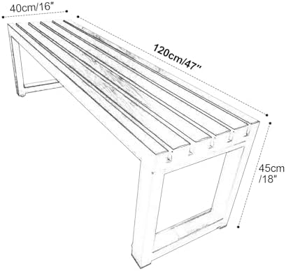 Weatherproof Metal Garden Bench, Outdoor Patio Seating, Durable Wood Plastic, Heavy-Duty 500kg Capacity, Ideal for Park, Lawn, School, 59in Long
