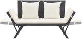 Patio Bench with Cushions, Outdoor Sunbed, Cushion Cover Removable, Garden Bench, Easy to Clean for Patio, Garden, Patio - Photo 6