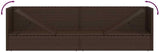 Brown PE Rattan Foldable Cushioned Sun Lounger with 4 Pillows and 7-Level Adjustable Backrest for Patio Garden Poolside - Photo 8