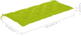 Bright Green Folding Garden Bench with Waterproof Cushion, Natural Bamboo Fiber Patio Furniture for Outdoor Seating - Photo 2