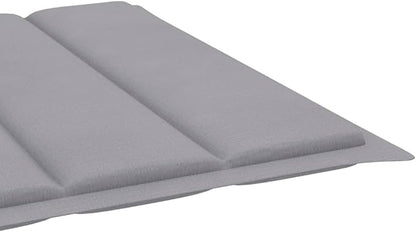 Grey Acacia Wood Outdoor Chaise Lounge Large 78.7" Folding Sunlounger with Wheels Adjustable Backrest Armrest for Patio Poolside Garden Balcony