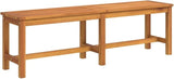 Outdoor Patio Bench Solid Acacia Wood Garden Seating 59.1 Inch Backyard Furniture Durable Weather Resistant for Porch - Photo 3