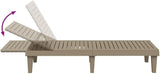Light Brown Polypropylene Adjustable Folding Sun Lounger 61 x 22.8 x 32.7 in UV Resistant Outdoor Chaise Lounge for - Photo 7