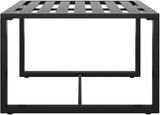 Outdoor Coffee Table 23.6 inch Square Aluminum Side Table in Anthracite, Lightweight Modular Accent for Small Patio - Photo 4