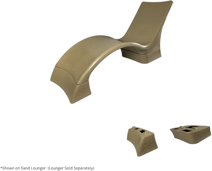 Global Pool Products Lounger Deep Water Kit - Chaise Lounge Chairs Extension - in Pool Elevated Lounger Kit - Sand - Photo 5