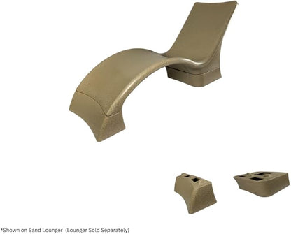 Global Pool Products Lounger Deep Water Kit - Chaise Lounge Chairs Extension - in Pool Elevated Lounger Kit - Sand GPP-LF-DW-S