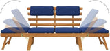 Patio Bench with Cushions, Bench with Backrest, Garden Bench, Park Bench for Patio, Garden, Yard, Lawn - Photo 6