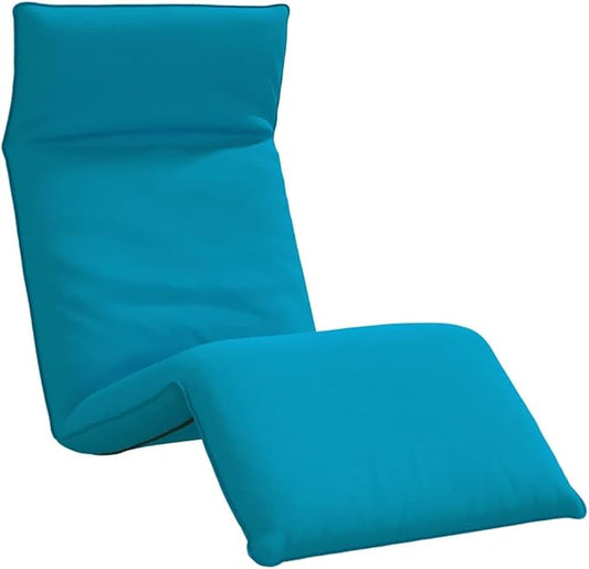Folding Sun Lounger Light Blue 68.9x21.3x3.3, 5-Position Outdoor Chaise Recliner with Metal Frame, Water-Repellent Oxford Fabric for Patio Poolside Garden Beach