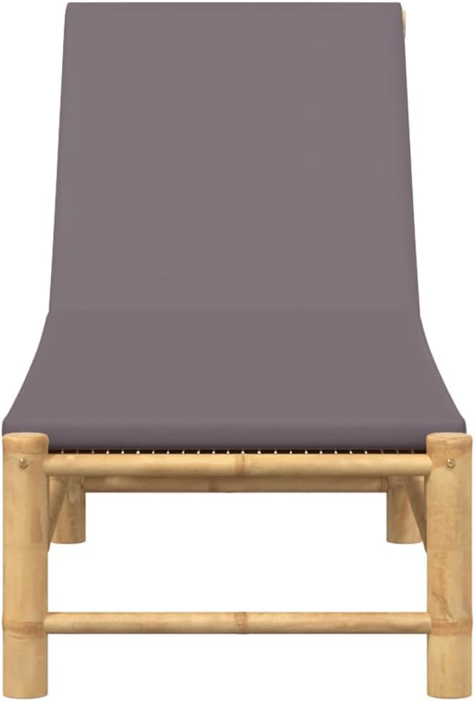 Bamboo Chaise Lounge Chair Outdoor, 78.3"x21.7" Adjustable Reclining Patio Sun Lounger with Removable Cushions - Photo 4