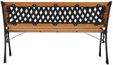 Garden Bench Outdoor Bench for Patio Metal Bench Park Bench with Armrests Sturdy Steel Frame Furniture Metal Bench for - Photo 4