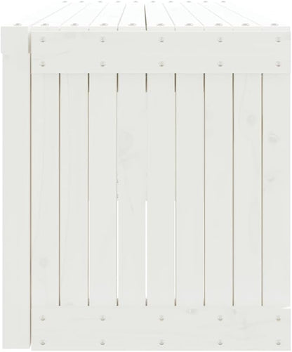 White Solid Pine Wood Extendable Garden Bench for Outdoor Seating, Large Adjustable Patio Furniture with Durable Construction and Easy Maintenance, 44.5 in to 83.7