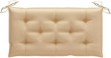 Patio Bench with Beige Cushion Garden Bench Outdoor Bench for Outdoors Porch Entryway Furniture for Yard 44.1" Solid - Photo 6