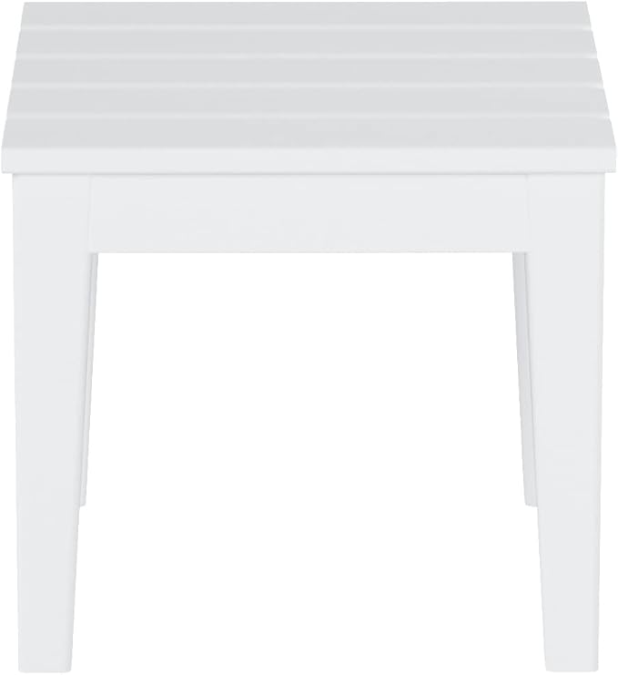 WestinTrends Ashore Outdoor Patio Modern Adirondack Side Table, White - Photo 3